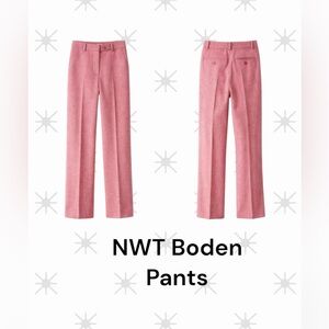 NWT 
Bold Pink Tweed Boden
Pants  | Sz  Sz US 4P (UK 8P)